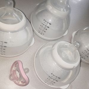 Nanobebe bottles and 1 paci
